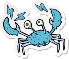 klistermärke av en tecknad krabba png