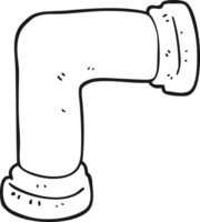 drawn black and white cartoon pipe png