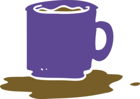 cartoon doodle mug of coffee png