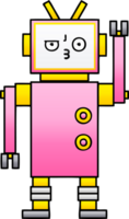 pente ombragé dessin animé de une robot png