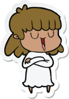 sticker of a cartoon woman png