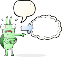 drawn speech bubble cartoon bug pointing png