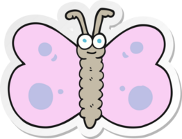 pegatina de una mariposa de dibujos animados png