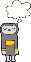 cartoon robot with thought bubble png