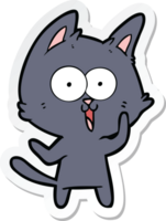 adesivo de um gato de desenho animado png