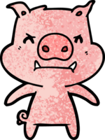 angry cartoon pig png