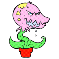 dibujado dibujos animados monstruo planta png