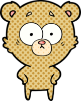 desenho de urso surpreso png