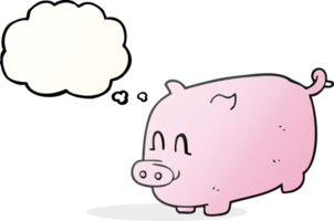 drawn thought bubble cartoon pig png