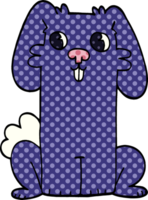 dessin animé doodle lapin mignon png