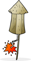 cartoon old wood rocket png