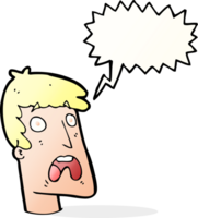 cartoon shocked man with speech bubble png