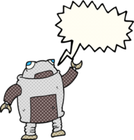 drawn comic book speech bubble cartoon robot png