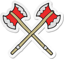 sticker of a cartoon axes png