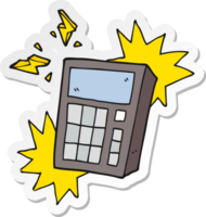 sticker van een tekenfilmcalculator png