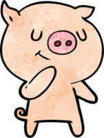 cerdo feliz de dibujos animados png