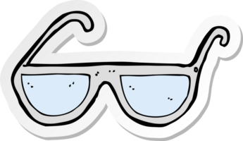 klistermärke av en tecknad glasögon png