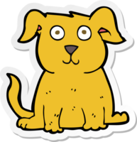 pegatina de un perro feliz de dibujos animados png