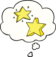 cartoon star with thought bubble png