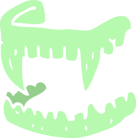 dessin animé doodle crocs de vampire png