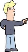 cartoon curious man pointing png