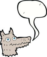 cartoon wolf head with speech bubble png