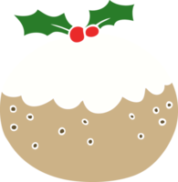 vlak kleur stijl tekenfilm Kerstmis pudding png