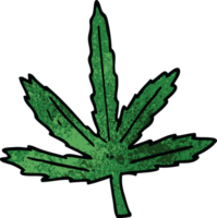 tecknad doodle marijuana blad png