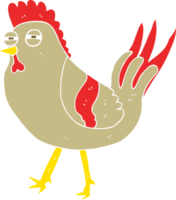 flat color illustration of chicken png