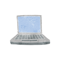 retro cartoon laptop computer png