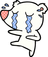 sad little polar bear cartoon png