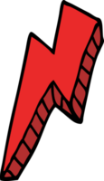 cartoon doodle thunder bolt png