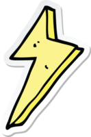 sticker of a cartoon lightning png