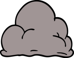 dessin animé doodle nuage d'orage png