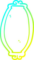 cold gradient line drawing of a cartoon mirror png