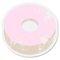 Donut-Grunge-Aufkleber png