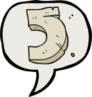 drawn comic book speech bubble cartoon stone number five png