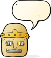 cartoon robot head with speech bubble png