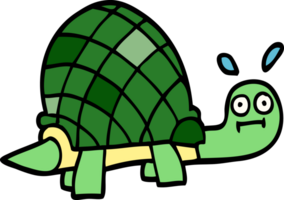 dessin animé doodle tortue drôle png