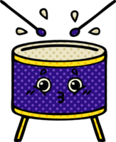 comic book style cartoon of a drum png