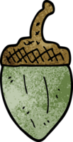 cartoon doodle acorn png