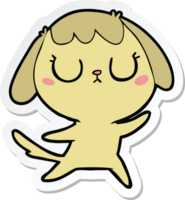 sticker of a cute cartoon dog png