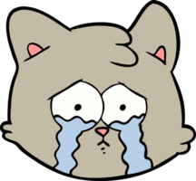 crying cartoon cat face png