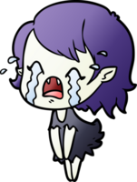 cartoon crying vampire girl png