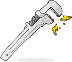 drawn cartoon adjustable wrench png