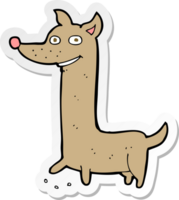 sticker of a funny cartoon dog png