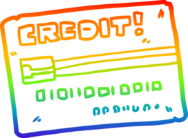 arcobaleno pendenza linea disegno di un' cartone animato credito carta png