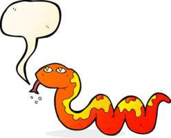 cartone animato serpente con discorso bolla png