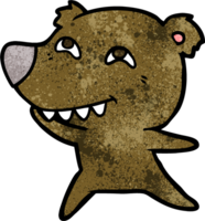 tecknad serie Björn som visar tänder png