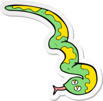 adesivo di un serpente sibilante cartone animato png